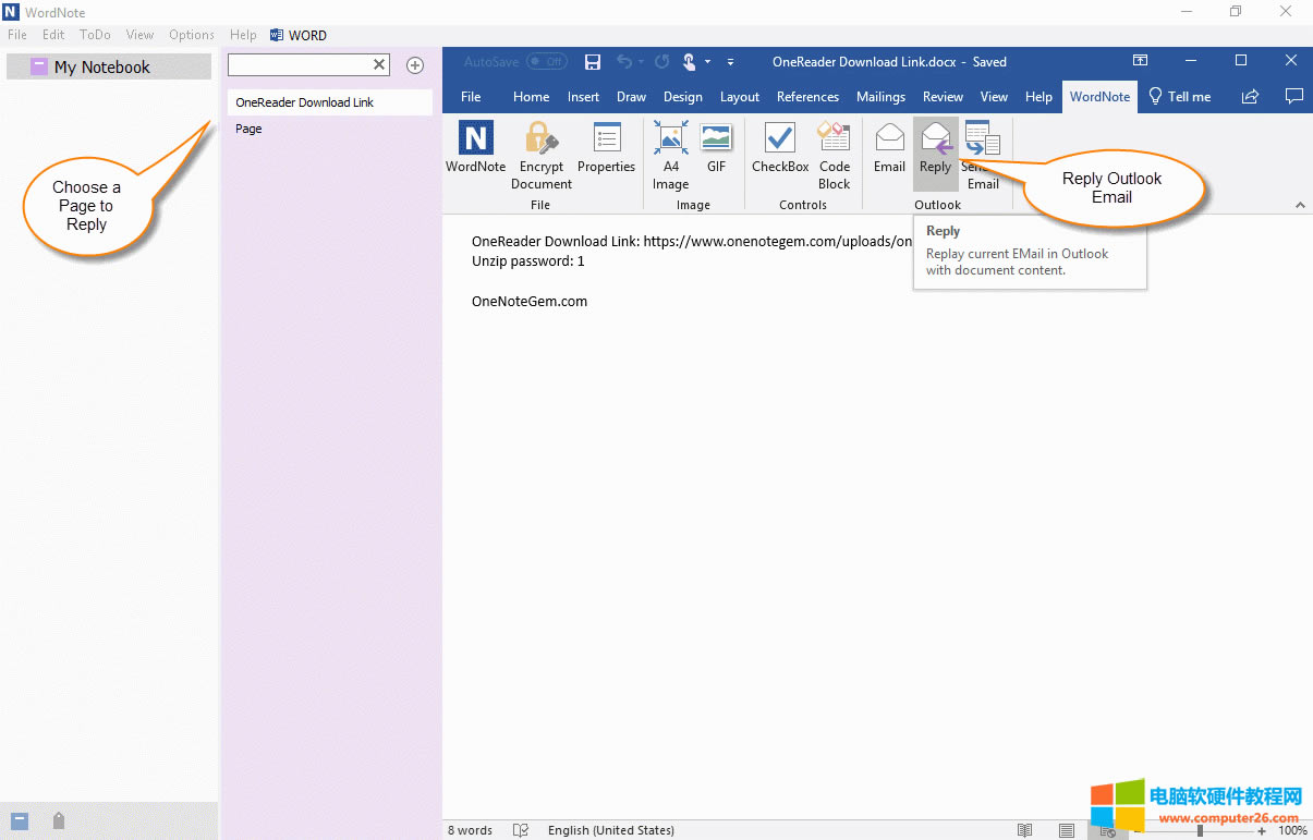 WordNote: �鿴һ��(g��)��棬ʹ�� &ldquo;�؏�(f��)�]��&ldquo; ���� 