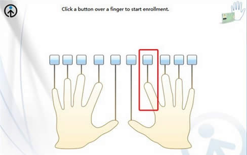 將手指對(duì)應(yīng)按上去