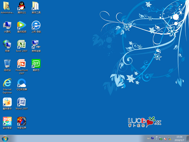 �}���҈@ GHOST WIN7 SP1 X64 ��(y��u)�����I(y��)�� V2018.05 (64λ)