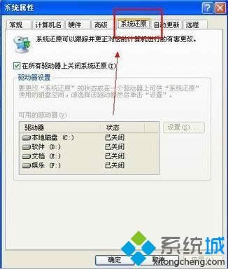 winxp系統(tǒng)屬性中沒有系統(tǒng)還原的解決方法 winxp系統(tǒng)屬性中沒有系統(tǒng)還原的解決方法
